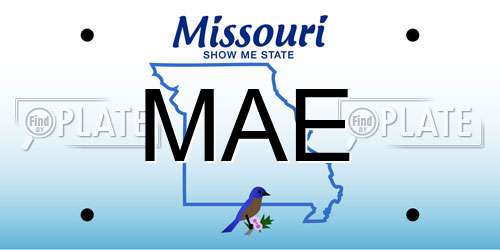 MAE Missouri License Plate