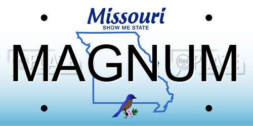 MAGNUM Missouri License Plate