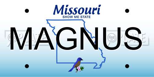 MAGNUS Missouri License Plate