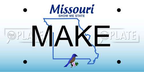 MAKE Missouri License Plate