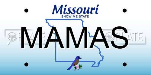 MAMAS Missouri License Plate