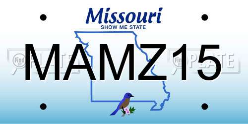 MAMZ15 Missouri License Plate