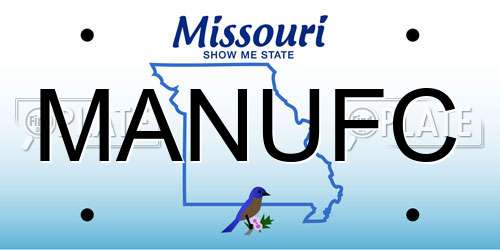 MANUFC Missouri License Plate