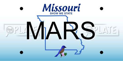 MARS Missouri License Plate