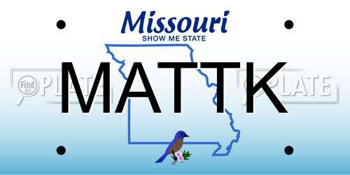 MATTK Missouri License Plate