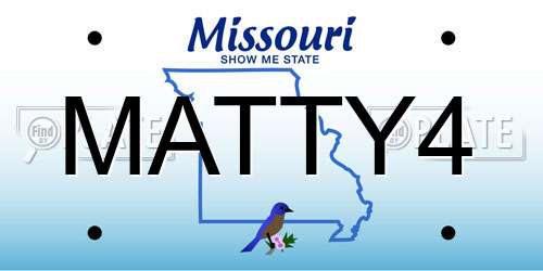 MATTY4 Missouri License Plate