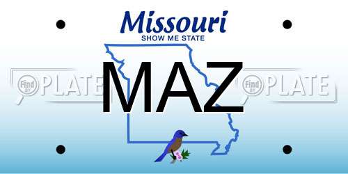 MAZ Missouri License Plate