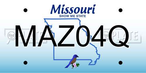 MAZ04Q Missouri License Plate