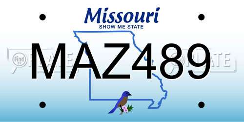 MAZ489 Missouri License Plate