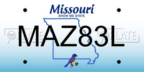 MAZ83L Missouri License Plate