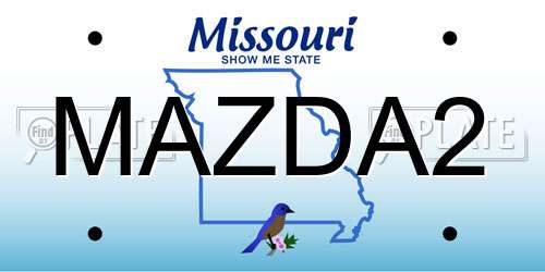 MAZDA2 Missouri License Plate