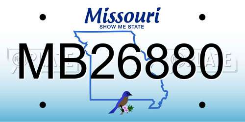 MB26880 Missouri License Plate