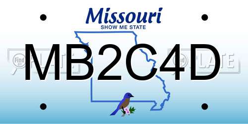 MB2C4D Missouri License Plate