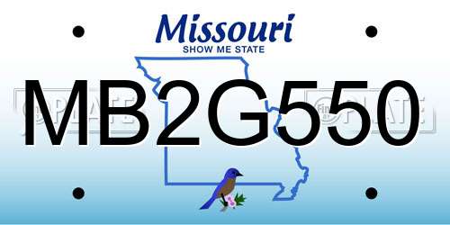 MB2G550 Missouri License Plate