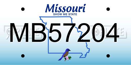 MB57204 Missouri License Plate