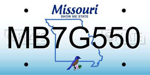 MB7G550 Missouri License Plate