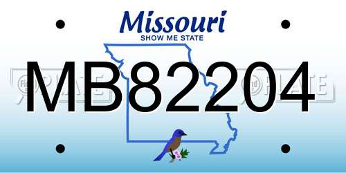 MB82204 Missouri License Plate