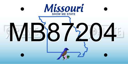 MB87204 Missouri License Plate