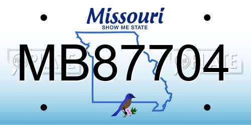 MB87704 Missouri License Plate