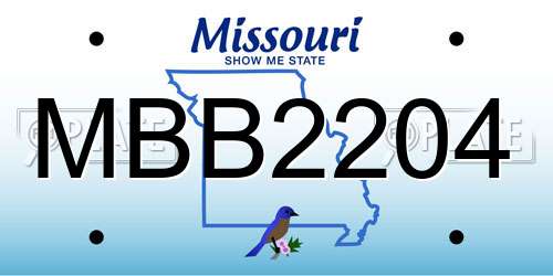 MBB2204 Missouri License Plate