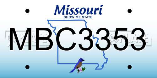 MBC3353 Missouri License Plate