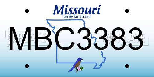 MBC3383 Missouri License Plate