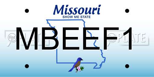 MBEEF1 Missouri License Plate