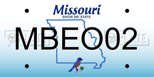 MBEO02 Missouri License Plate