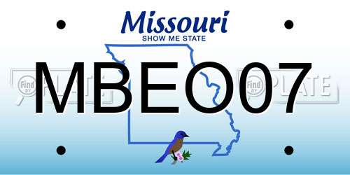 MBEO07 Missouri License Plate