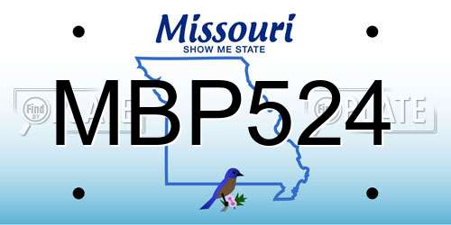 MBP524 Missouri License Plate