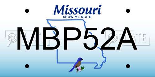 MBP52A Missouri License Plate