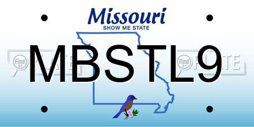 MBSTL9 Missouri License Plate