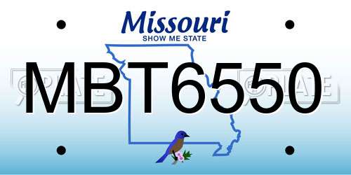 MBT6550 Missouri License Plate