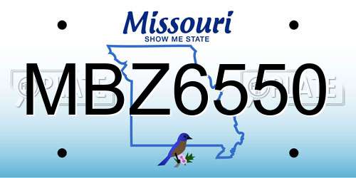 MBZ6550 Missouri License Plate