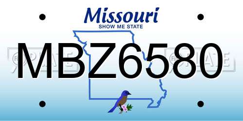 MBZ6580 Missouri License Plate