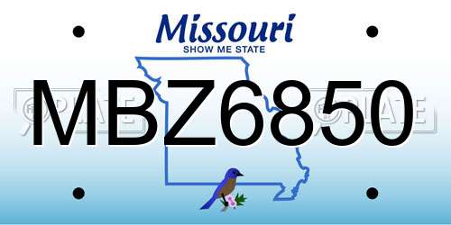 MBZ6850 Missouri License Plate