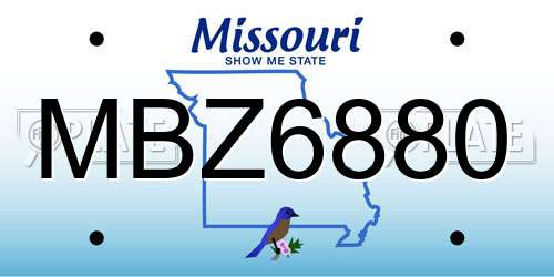 MBZ6880 Missouri License Plate