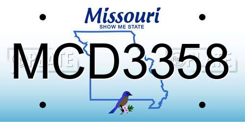 MCD3358 Missouri License Plate