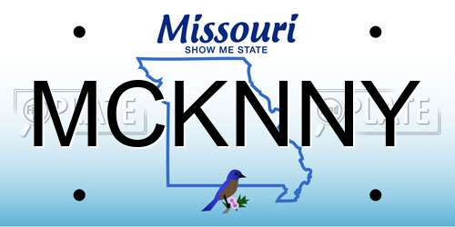 MCKNNY Missouri License Plate