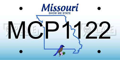 MCP1122 Missouri License Plate