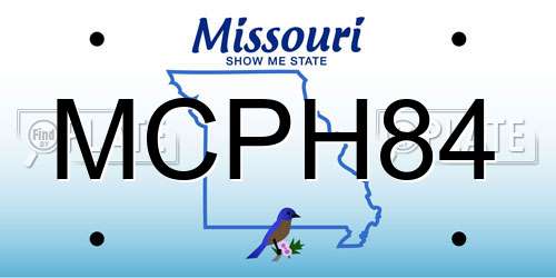 MCPH84 Missouri License Plate