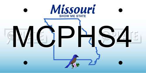 MCPHS4 Missouri License Plate