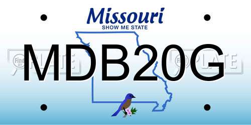 MDB20G Missouri License Plate