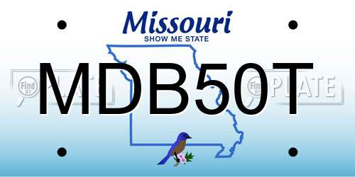 MDB50T Missouri License Plate