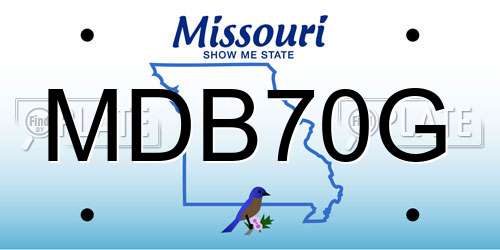 MDB70G Missouri License Plate