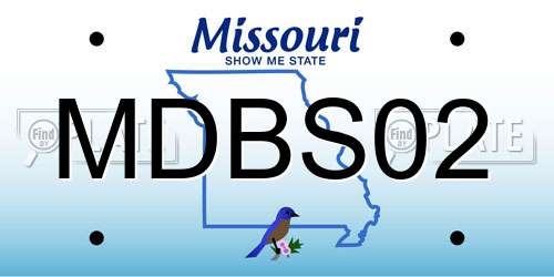 MDBS02 Missouri License Plate