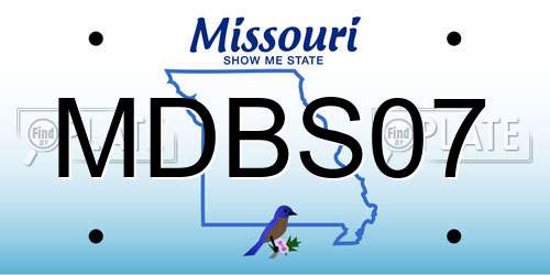 MDBS07 Missouri License Plate