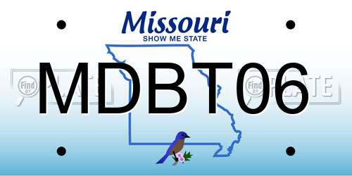 MDBT06 Missouri License Plate
