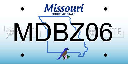 MDBZ06 Missouri License Plate