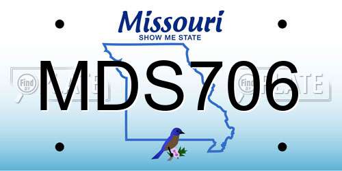 MDS706 Missouri License Plate